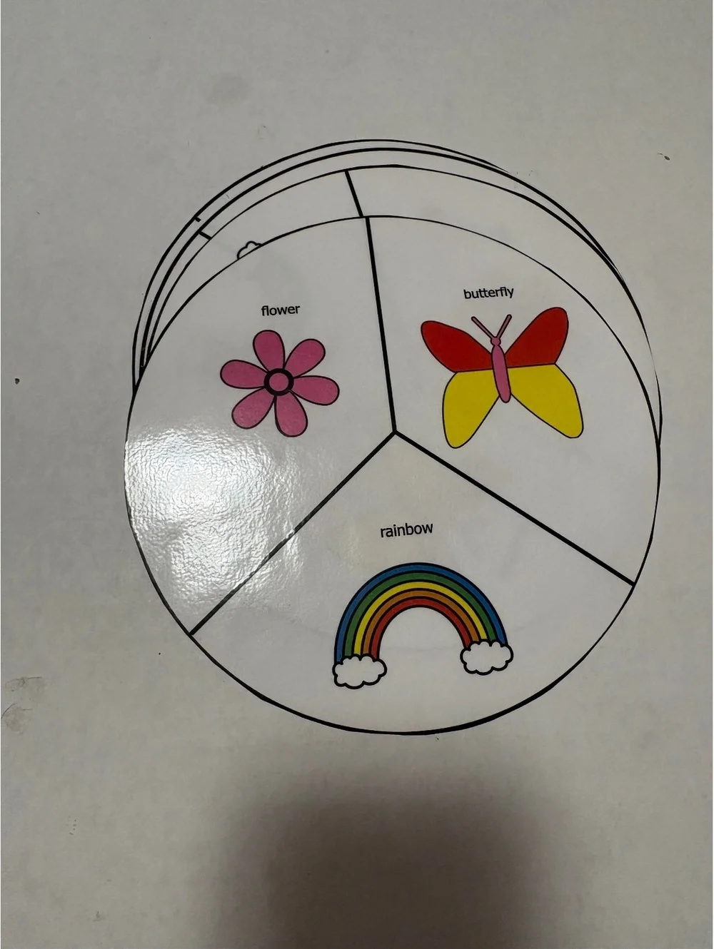 Rainbow, butterfly and flower eraser